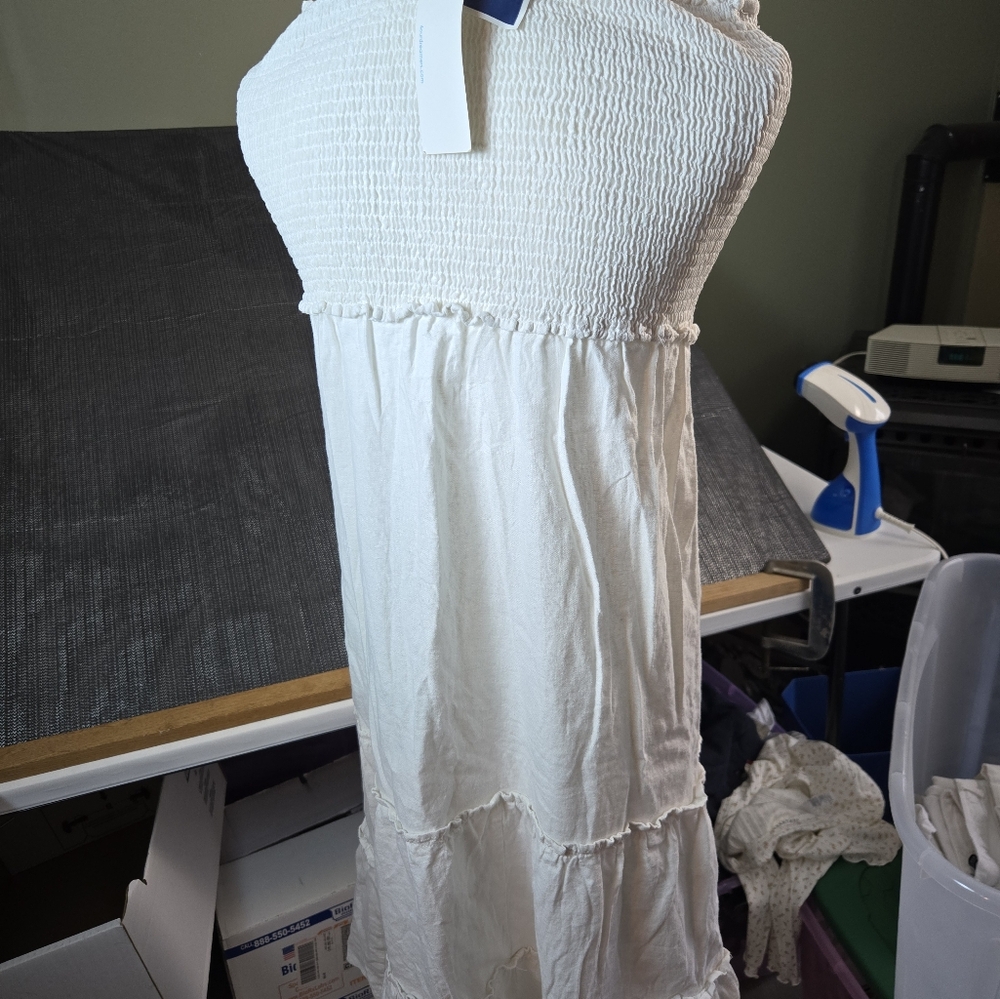 4OUR Dreamers White Dress Tiered Tube Top Size Small White NWT - Picture 6 of 16